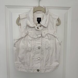 GAP Kids Cream Denim Vest